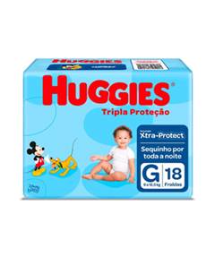 FRALDA HUGGIES TRIPLA ROUP JUMBI M 18UN