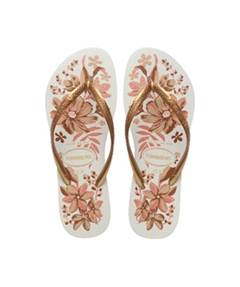 HAV SLIM ORGANIC BRANCO/DOURADO 33/34