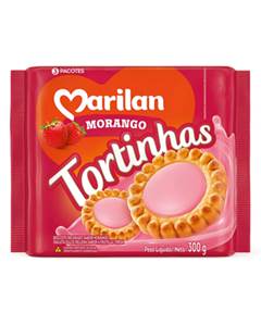 BISC TORTINHA MARILAN MORANGO 300G