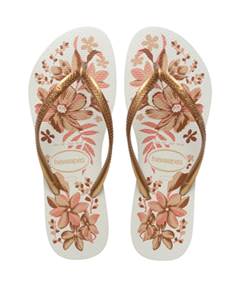 HAV SLIM ORGANIC BRANCO/DOURADO 37/38