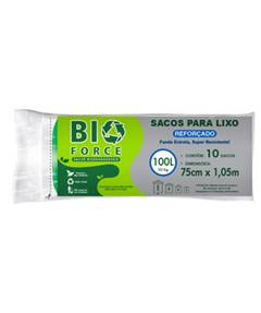 SACO P/LIXO BIO FORCE PT 100L RL 1X10UN