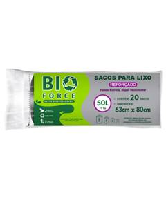 SACO P/LIXO BIO FORCE PT 50L RL 1X20UN