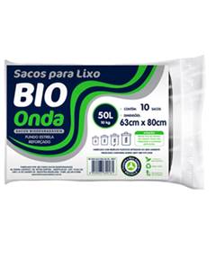 SACO P/LIXO BIO ONDA PT 50L ALM 1X10UN