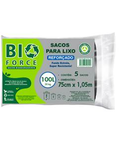 SACO P/LIXO BIO FORCE PT 100L ALM 1X5UN