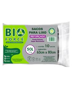SACO P/LIXO BIO FORCE PT 50L ALM 1X10UN