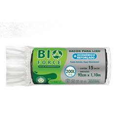 SACO P/LIXO BIO FORCE PT 200L RL 1X15UN