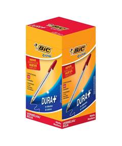 ESC CANETA BIC CRISTAL VERMELHA